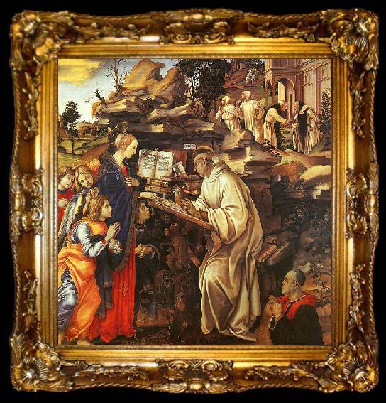 framed  Filippino Lippi The Vision of St.Bernard, ta009-2